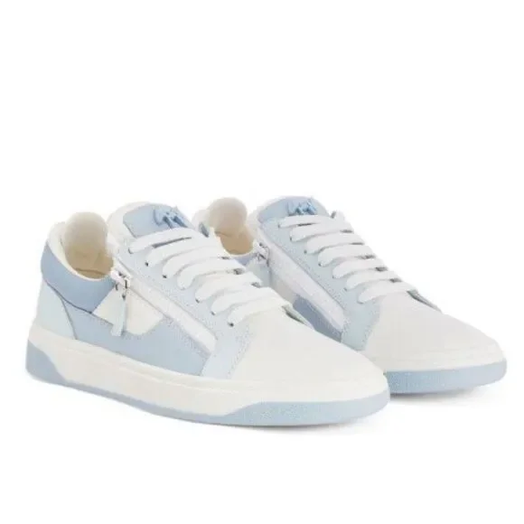 Giuseppe Zanotti Colorblock Leather Double-Zip Sneakers, NWT, Size EU 43